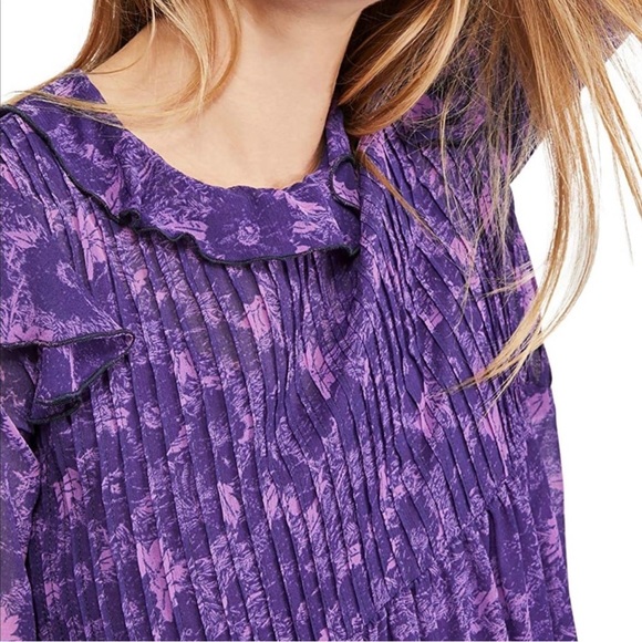 Free People These Dreams Mini Violet Dress Size Large - Picture 4 of 16